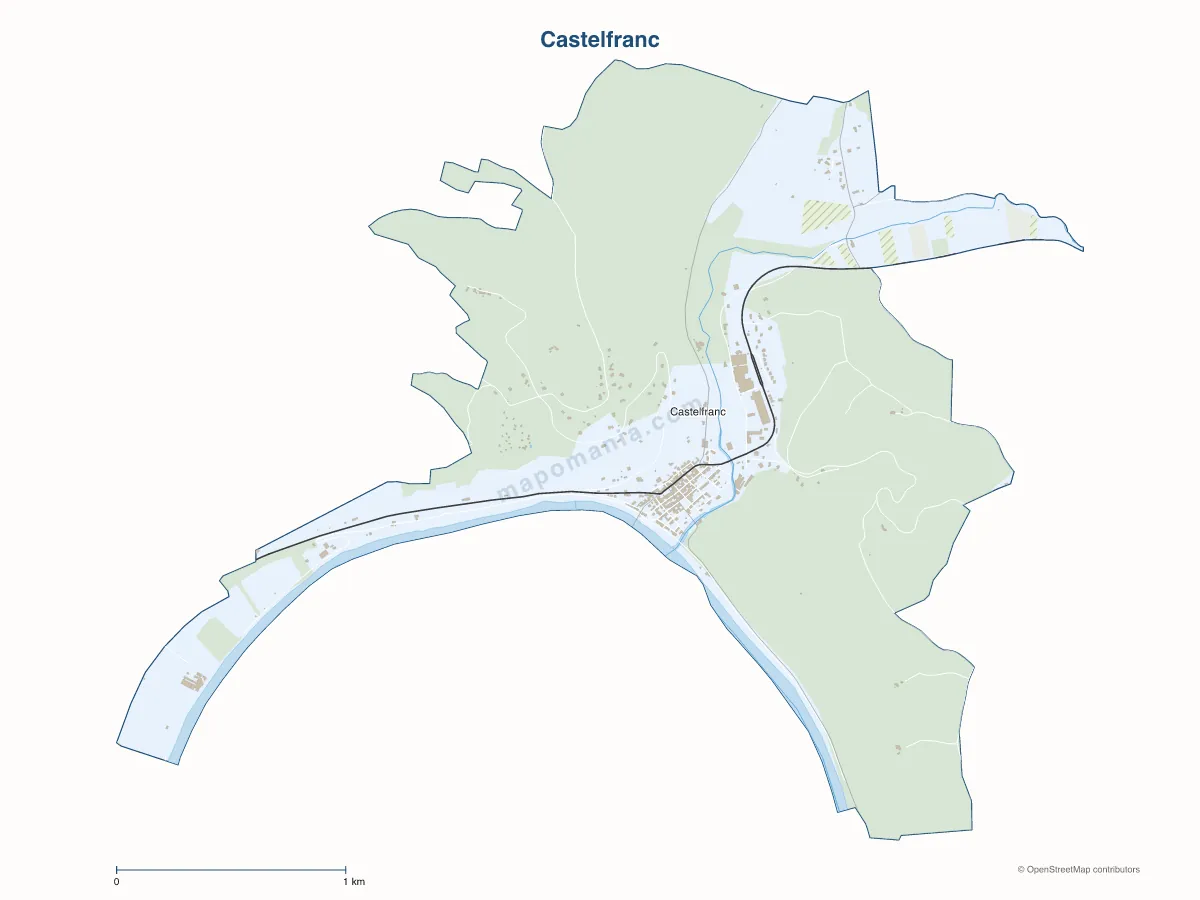 Carte de Castelfranc à personnaliser