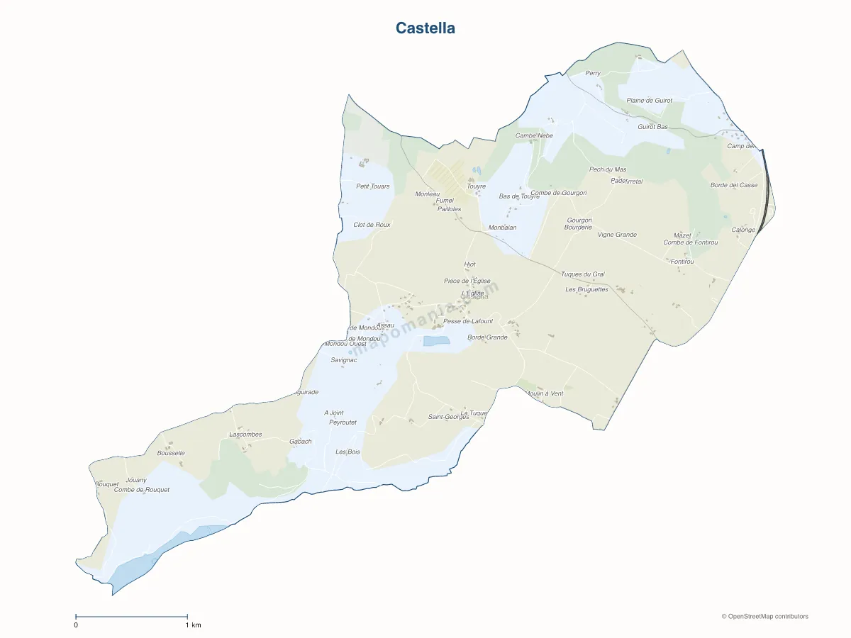 Carte de Castella à personnaliser