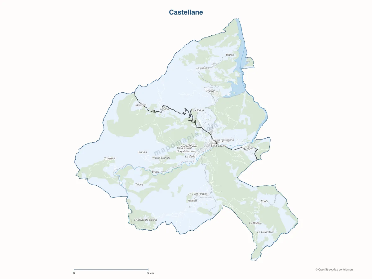 Carte de Castellane à personnaliser