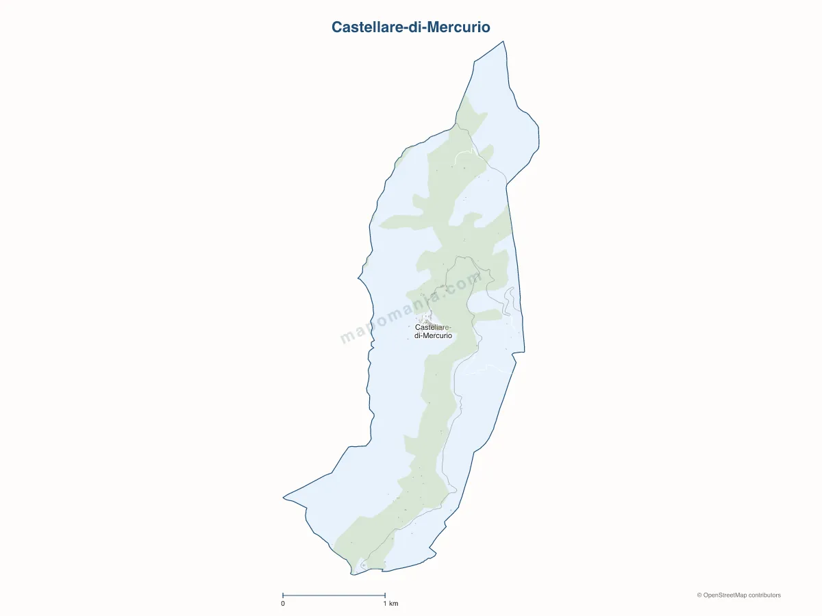 Carte de Castellare-di-Mercurio à personnaliser
