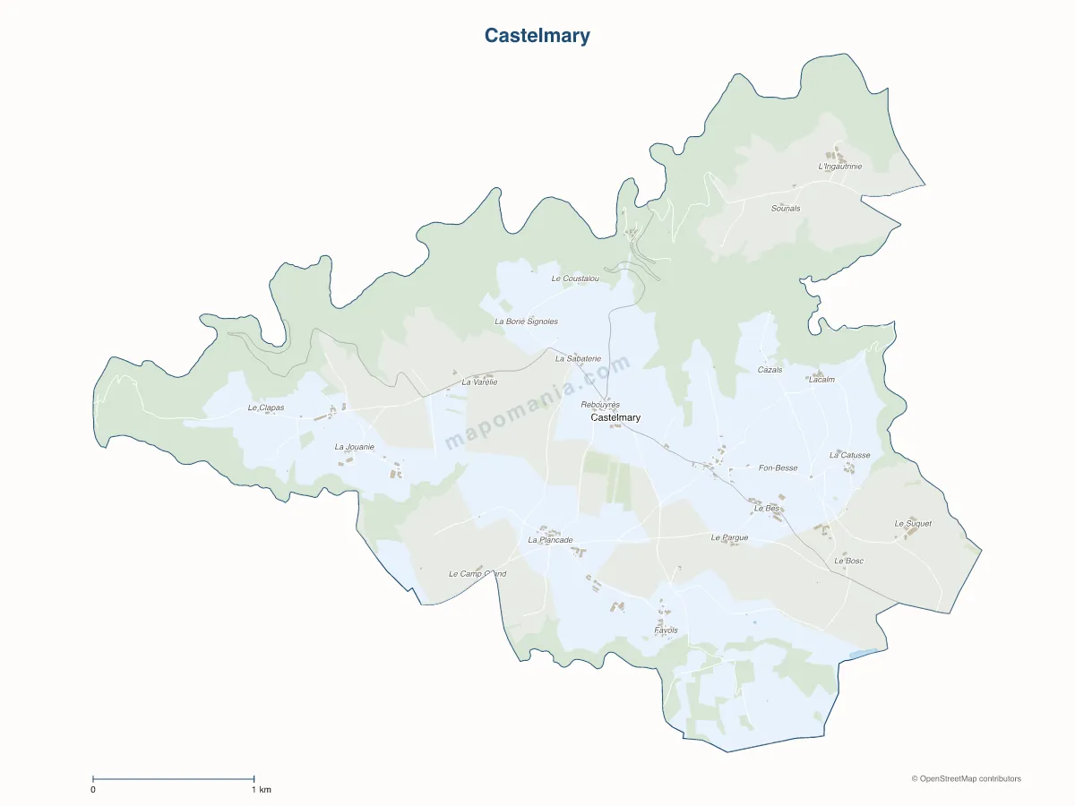 Carte de Castelmary à personnaliser