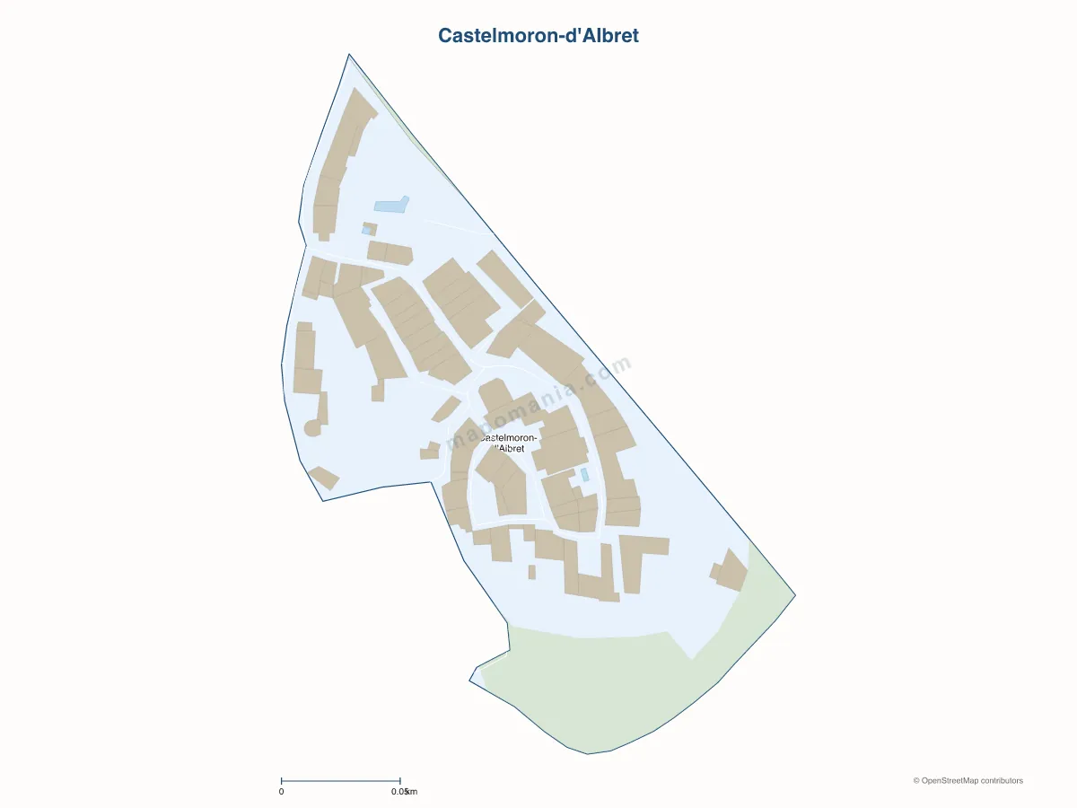 Carte de Castelmoron-d'Albret à personnaliser