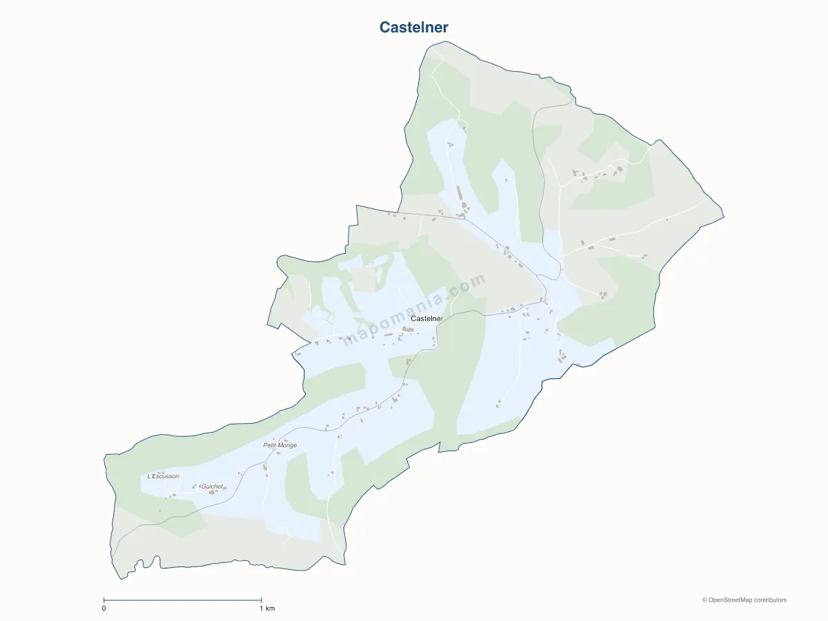 Carte de Castelner à personnaliser