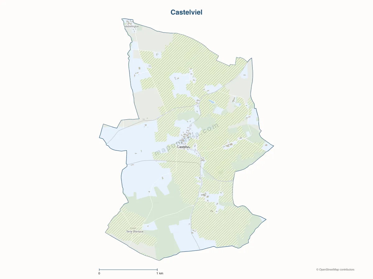 Carte de Castelviel à personnaliser