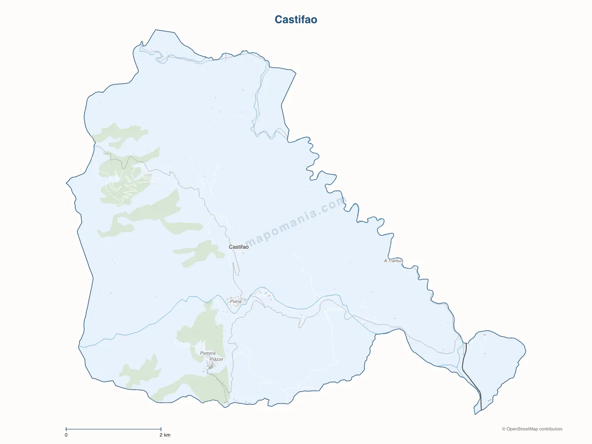 Carte de Castifao à personnaliser