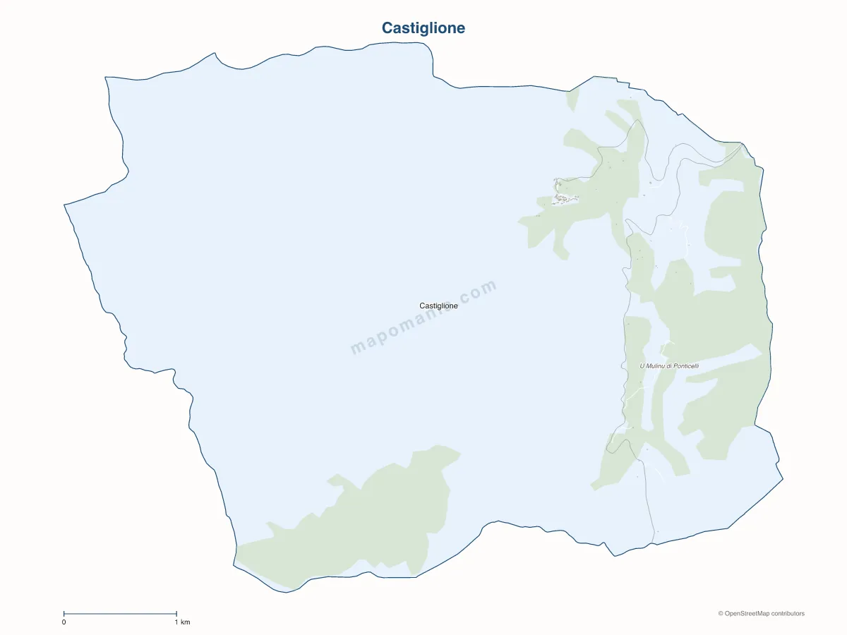 Carte de Castiglione à personnaliser