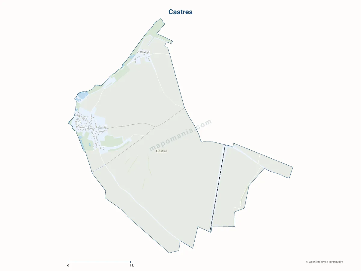 Carte de Castres à personnaliser