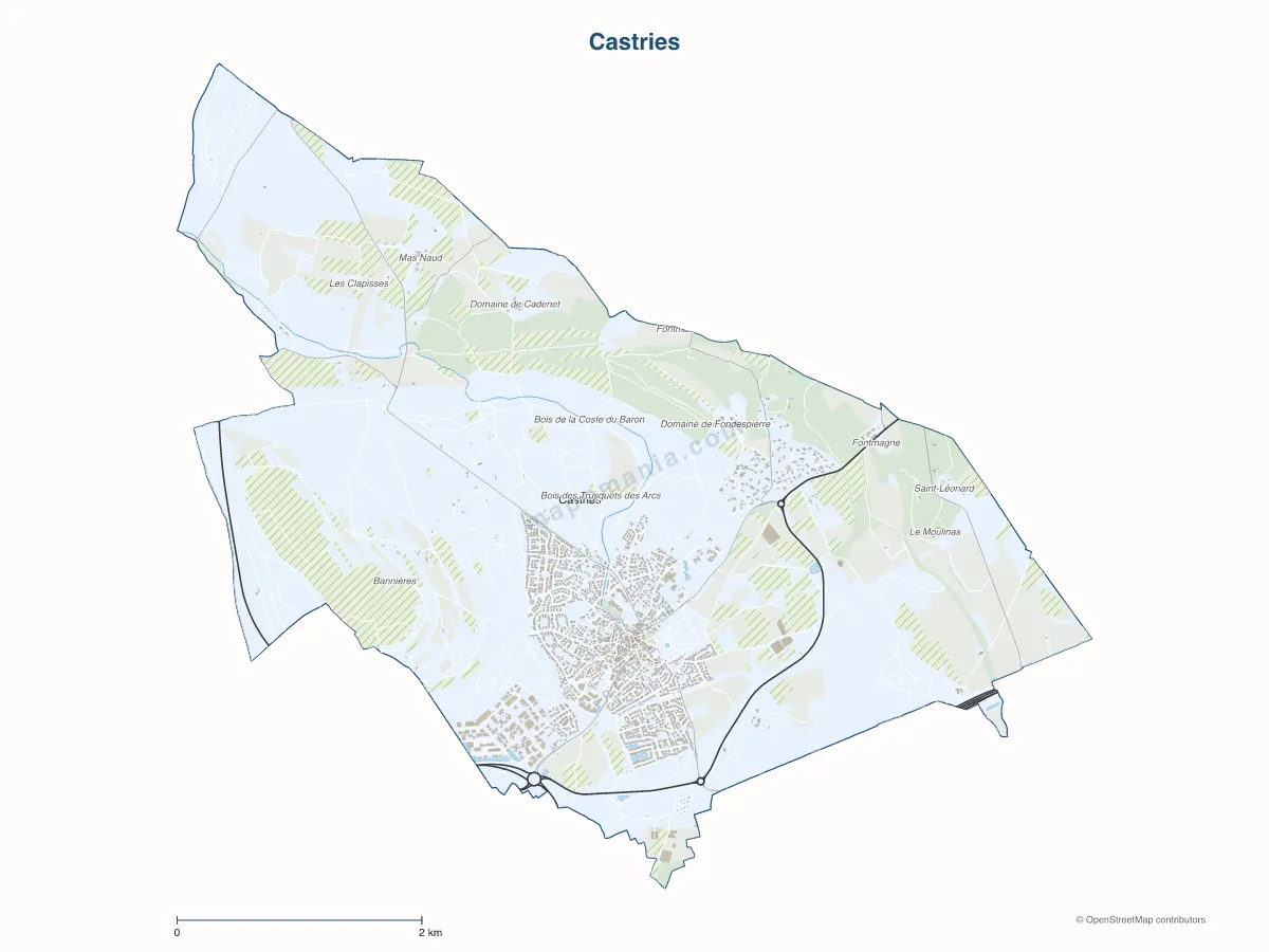 Carte de Castries à personnaliser