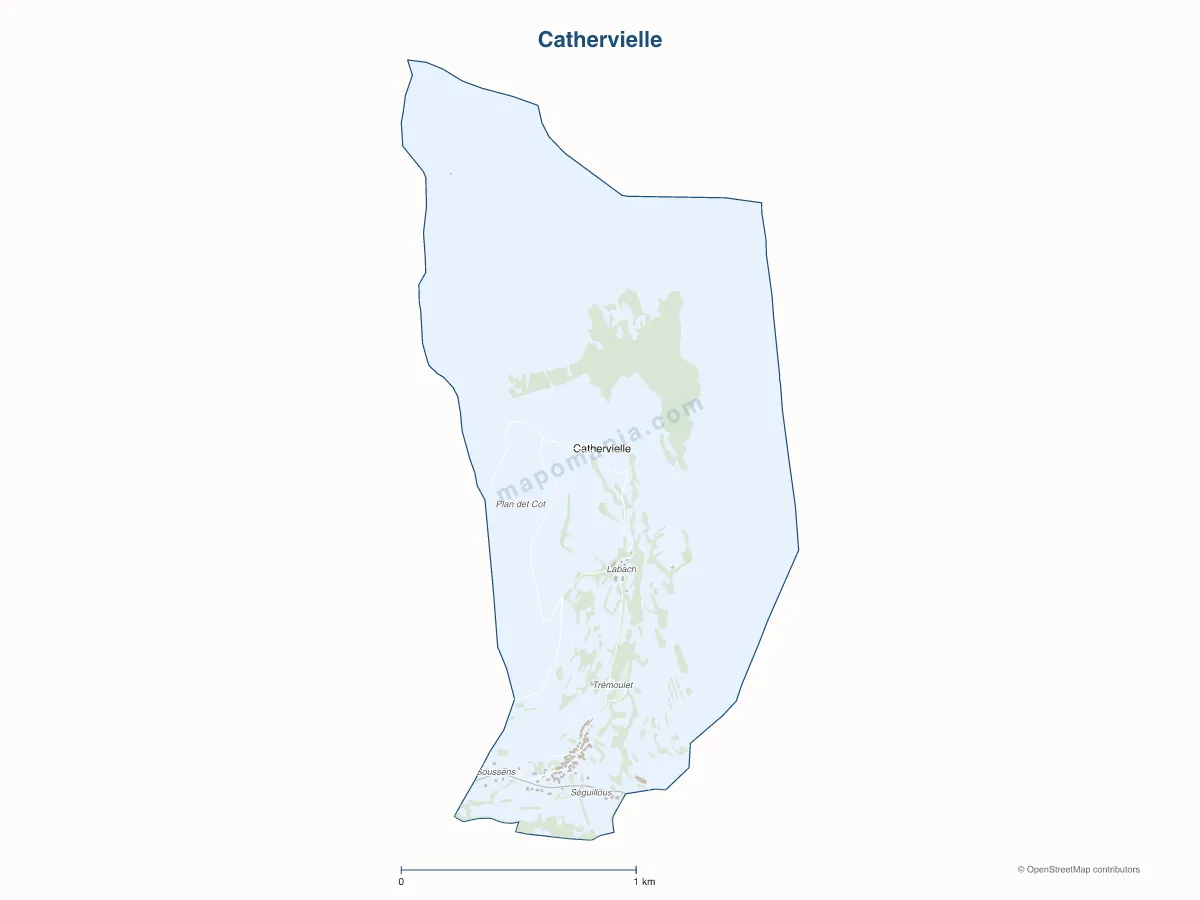 Carte de Cathervielle à personnaliser