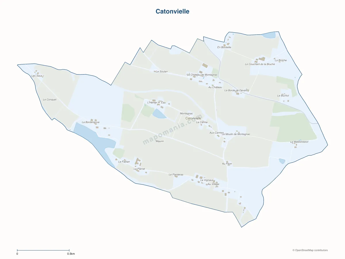 Carte de Catonvielle à personnaliser