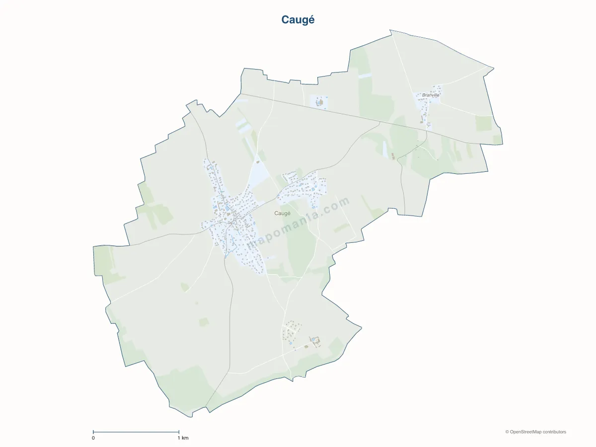 Carte de Caugé à personnaliser