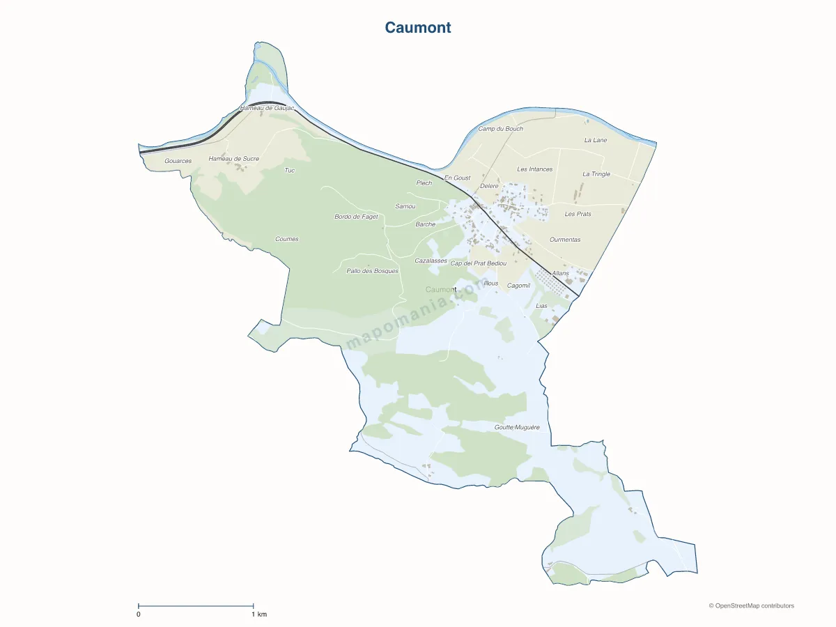 Carte de Caumont à personnaliser