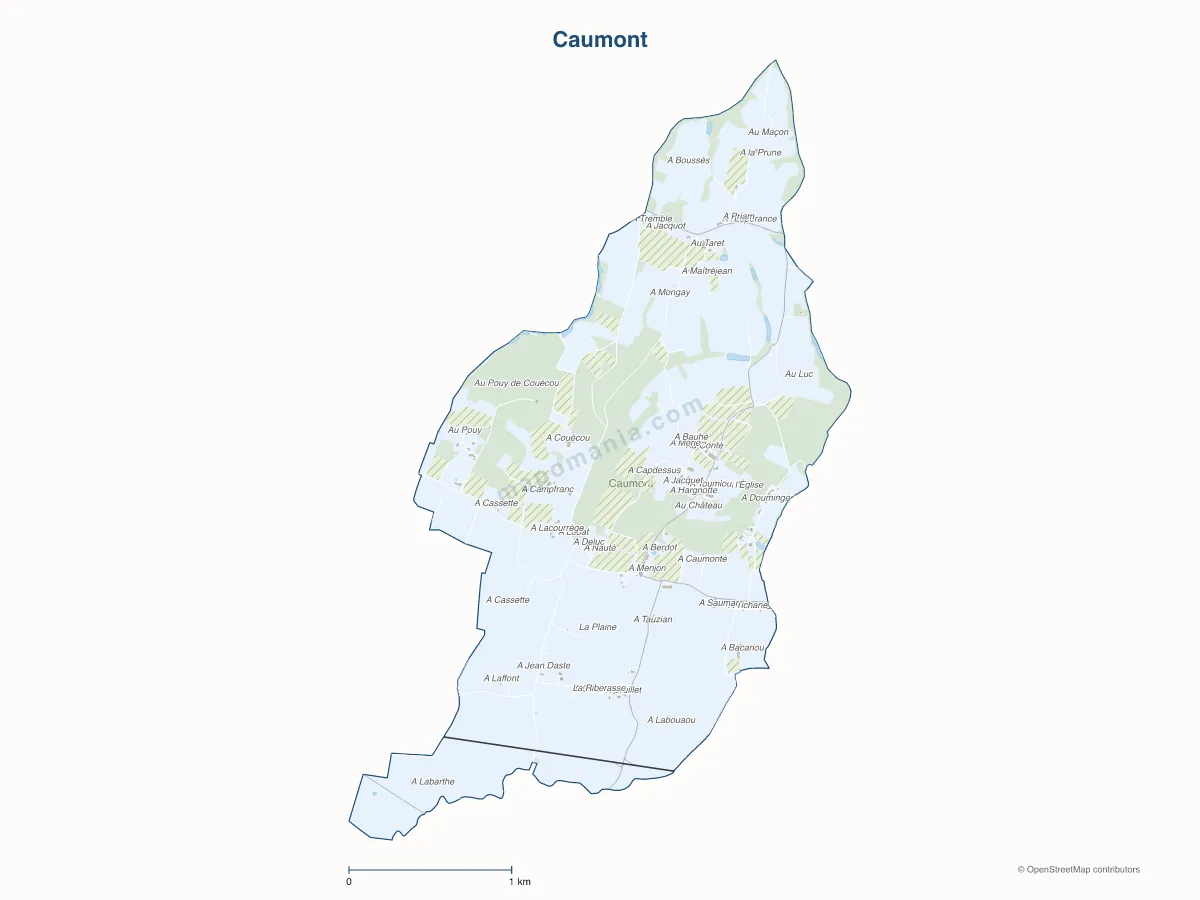Carte de Caumont à personnaliser