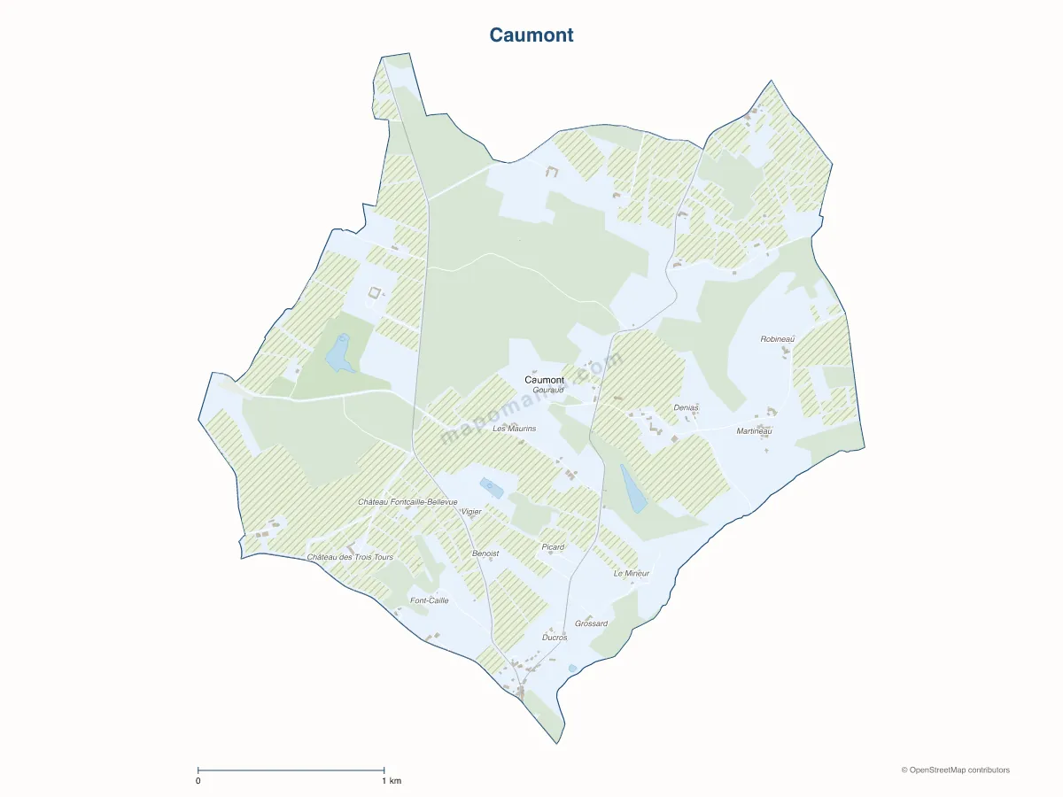 Carte de Caumont à personnaliser