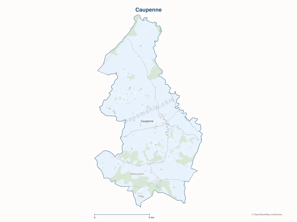 Carte de Caupenne à personnaliser
