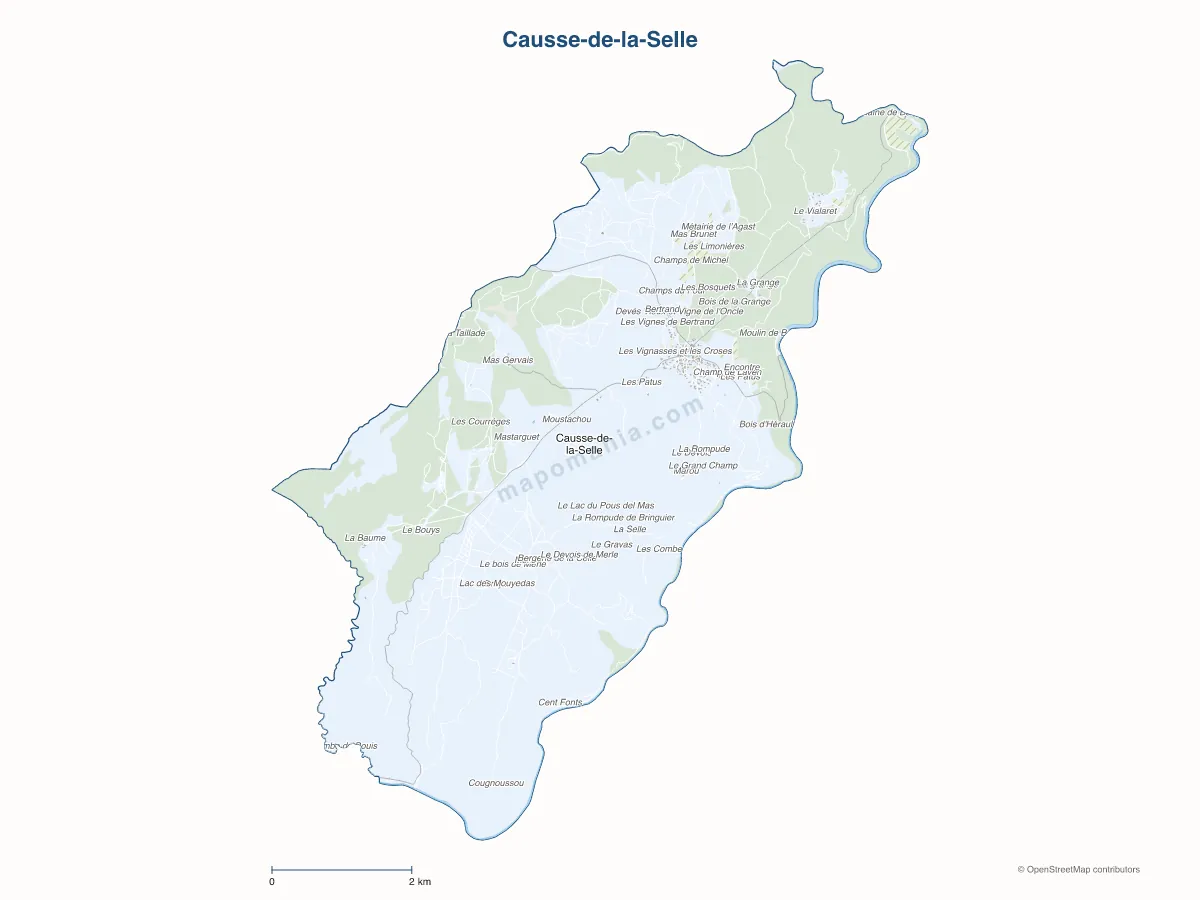 Carte de Causse-de-la-Selle à personnaliser