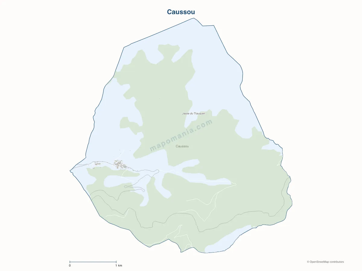 Carte de Caussou à personnaliser