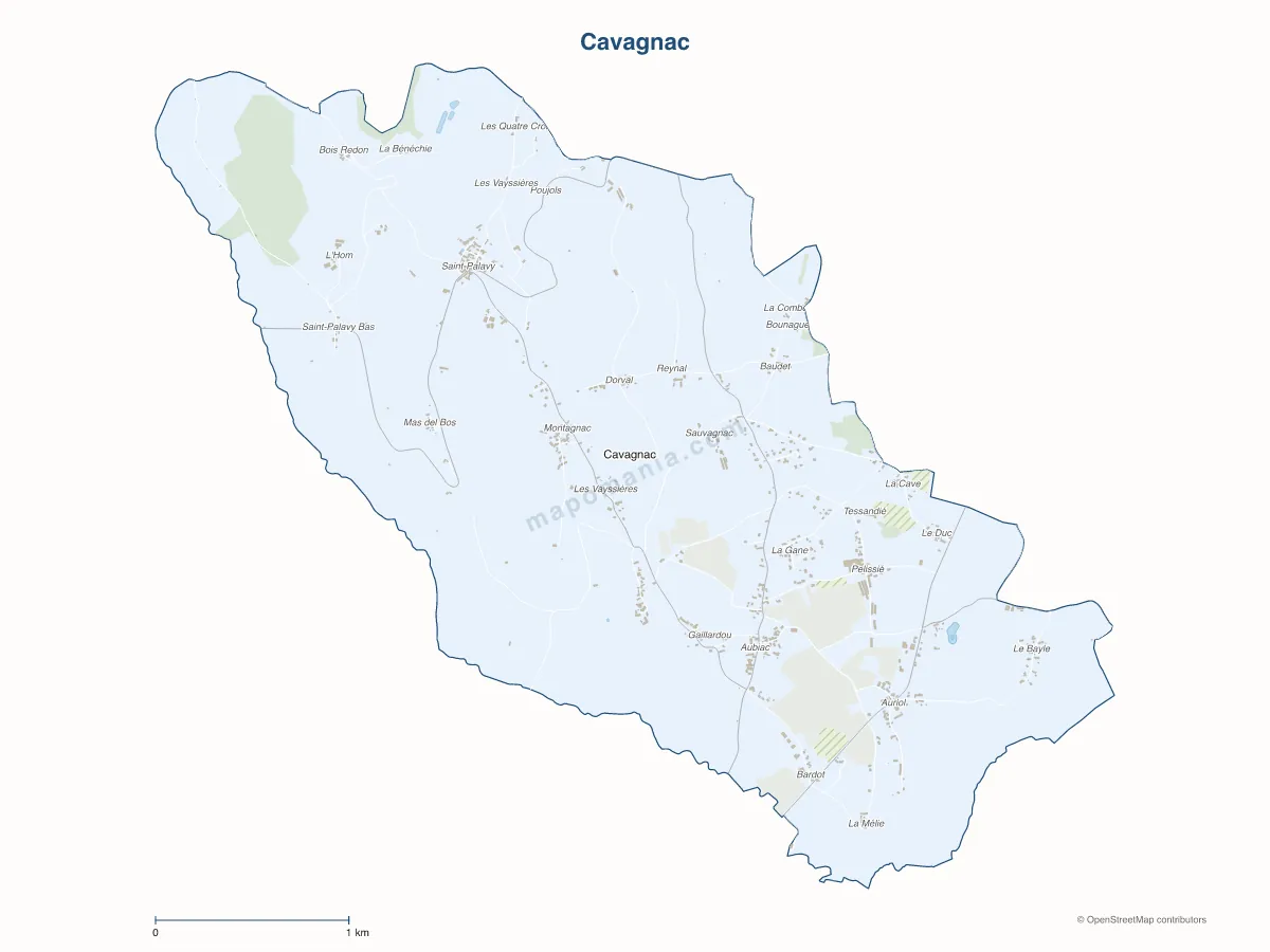 Carte de Cavagnac à personnaliser