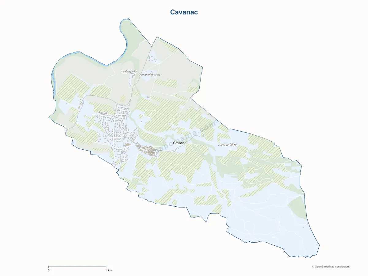 Carte de Cavanac à personnaliser