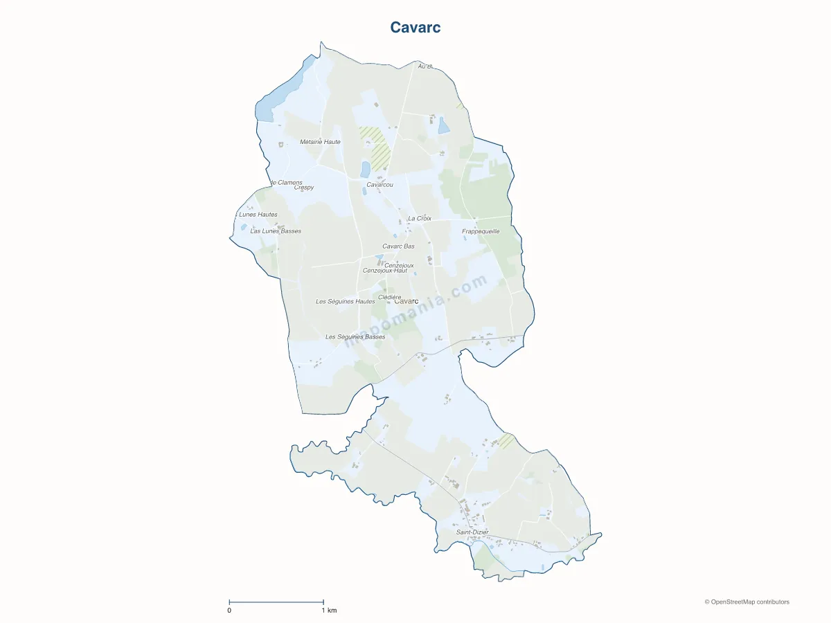 Carte de Cavarc à personnaliser