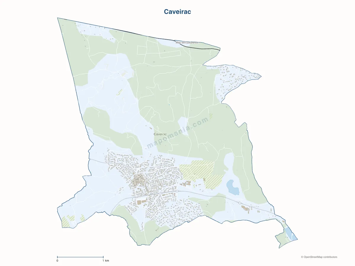 Carte de Caveirac à personnaliser