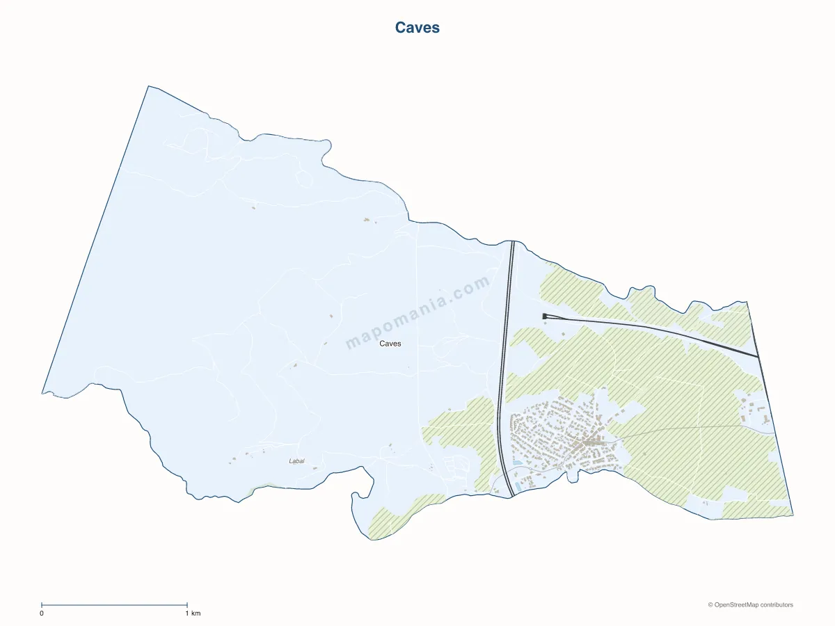 Carte de Caves à personnaliser