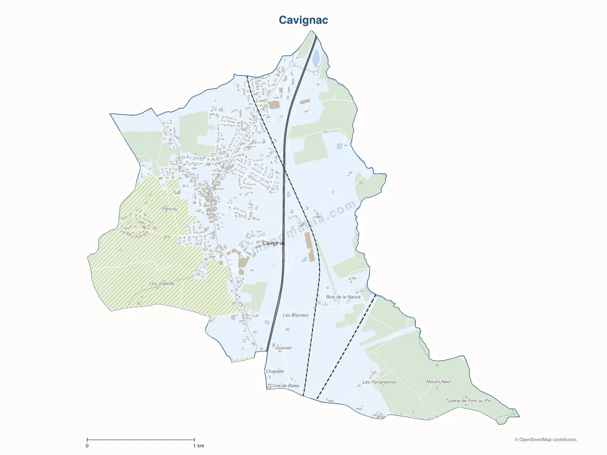 Carte de Cavignac à personnaliser