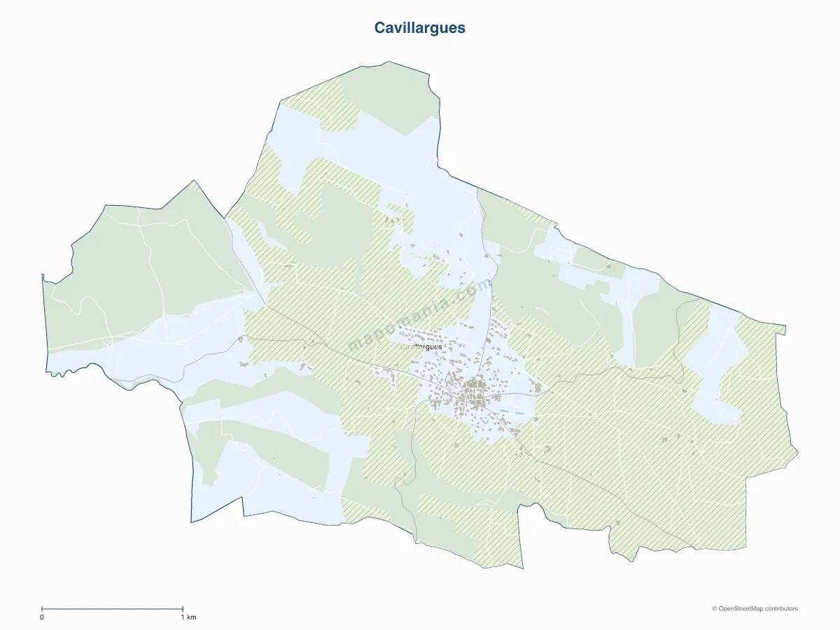 Carte de Cavillargues à personnaliser