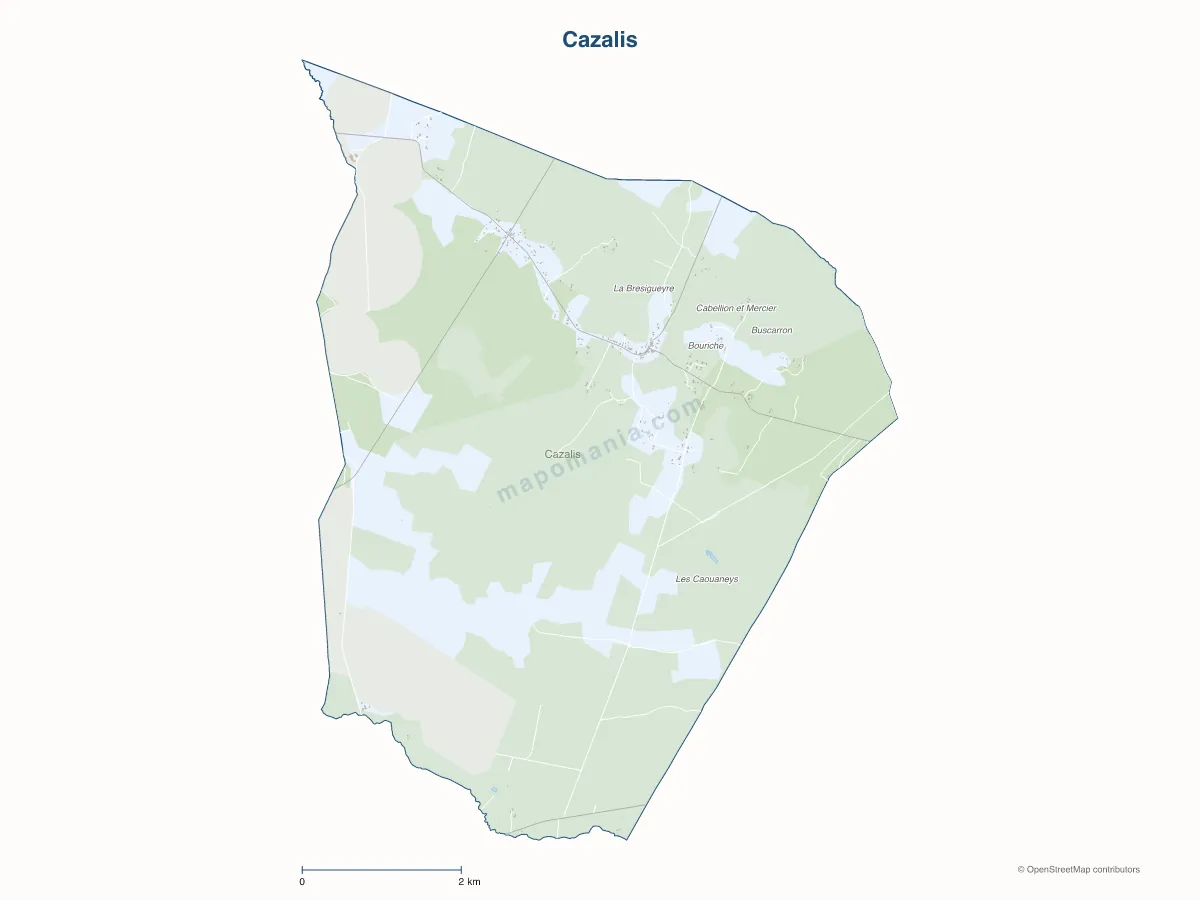 Carte de Cazalis à personnaliser