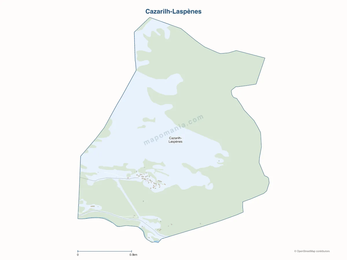 Carte de Cazarilh-Laspènes à personnaliser