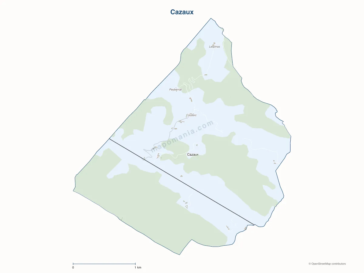 Carte de Cazaux à personnaliser