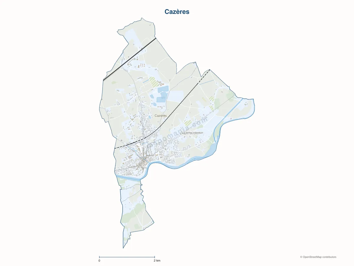 Carte de Cazères à personnaliser