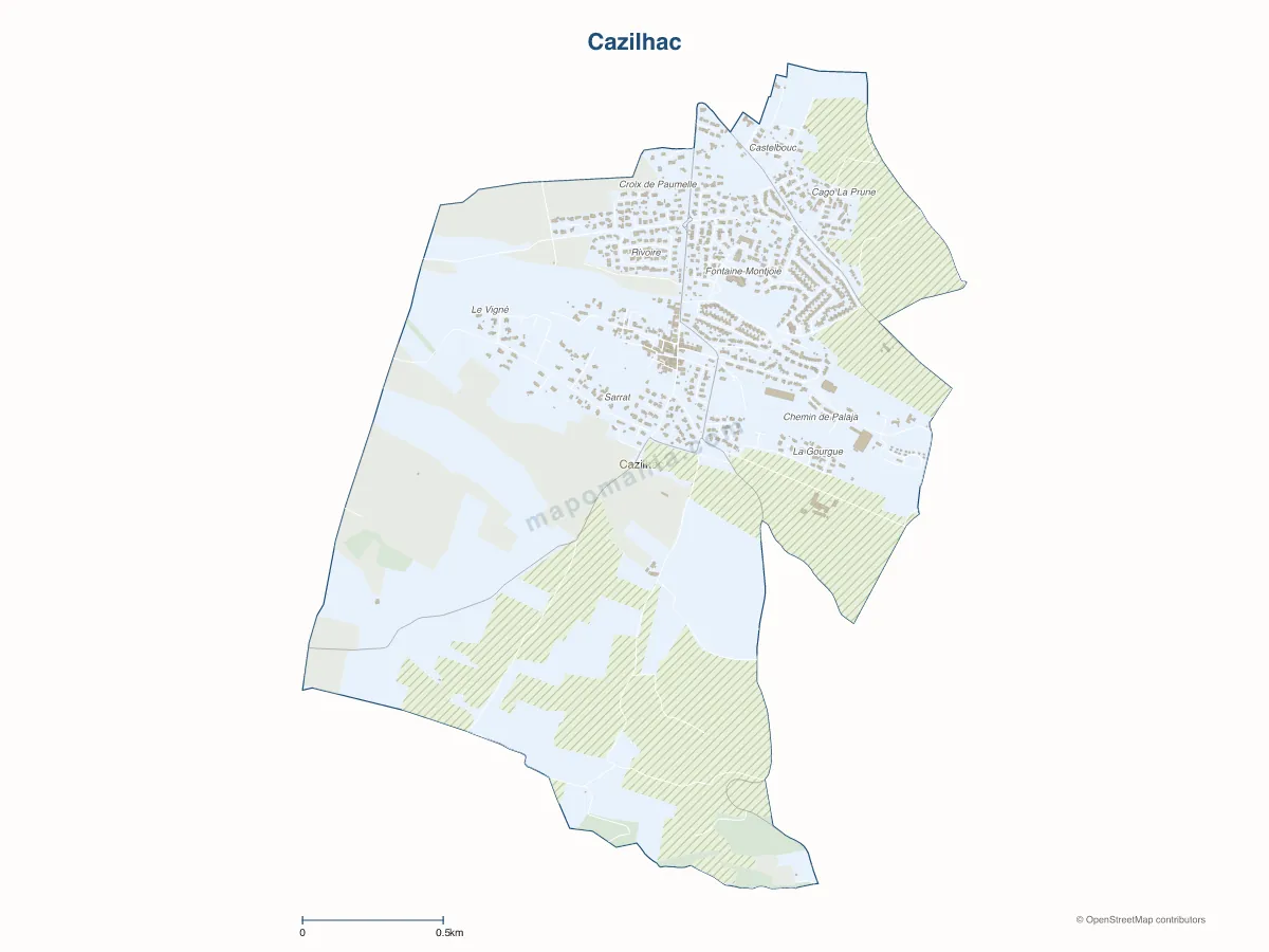 Carte de Cazilhac à personnaliser
