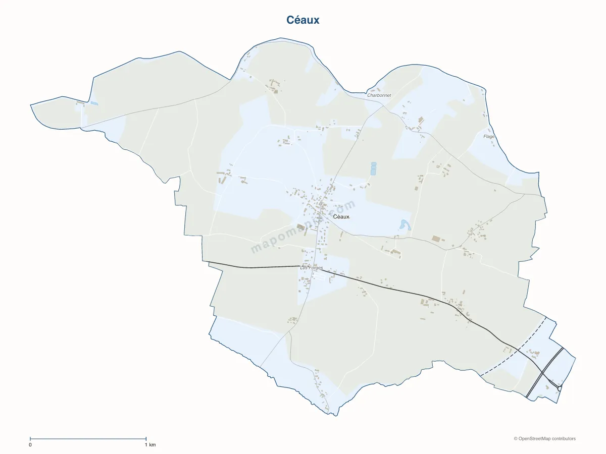 Carte de Céaux à personnaliser
