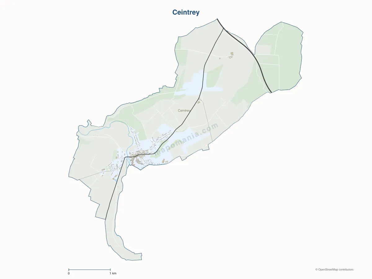 Carte de Ceintrey à personnaliser