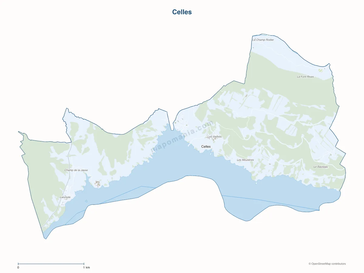 Carte de Celles à personnaliser