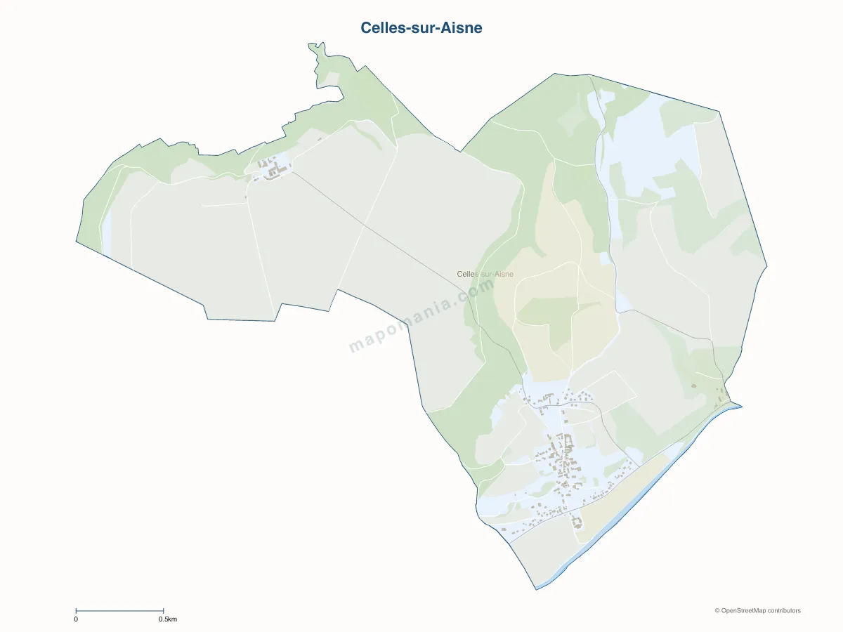 Carte de Celles-sur-Aisne à personnaliser