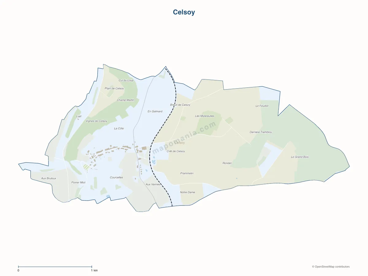 Carte de Celsoy à personnaliser