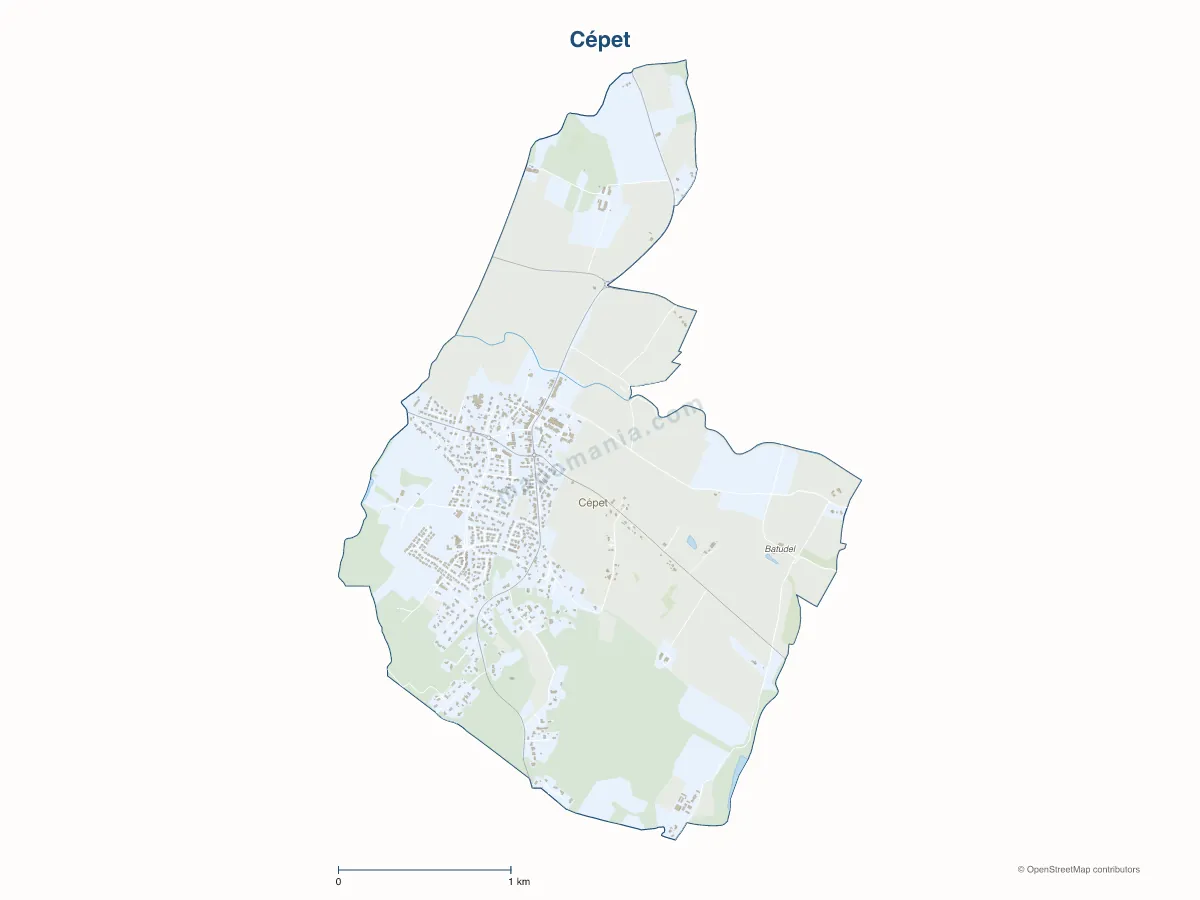 Carte de Cépet à personnaliser