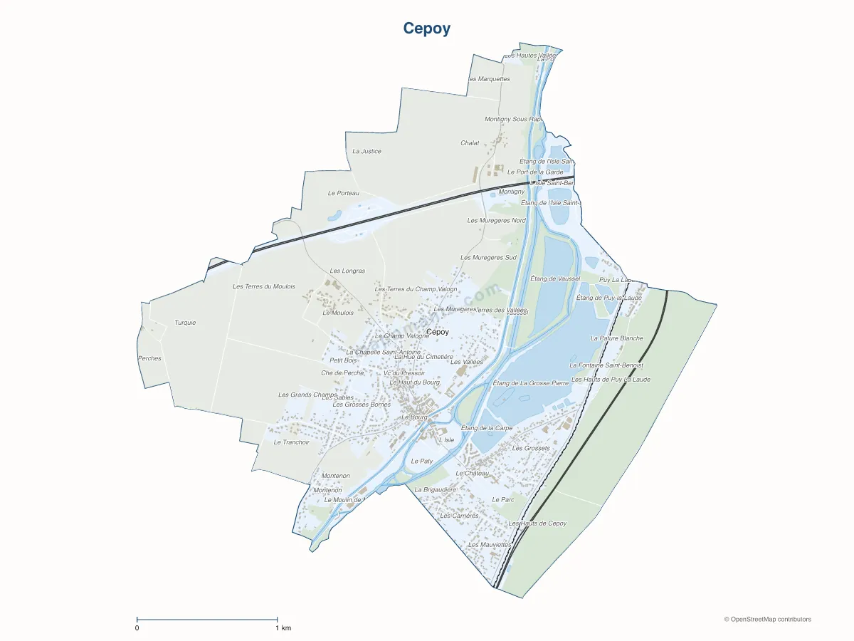 Carte de Cepoy à personnaliser