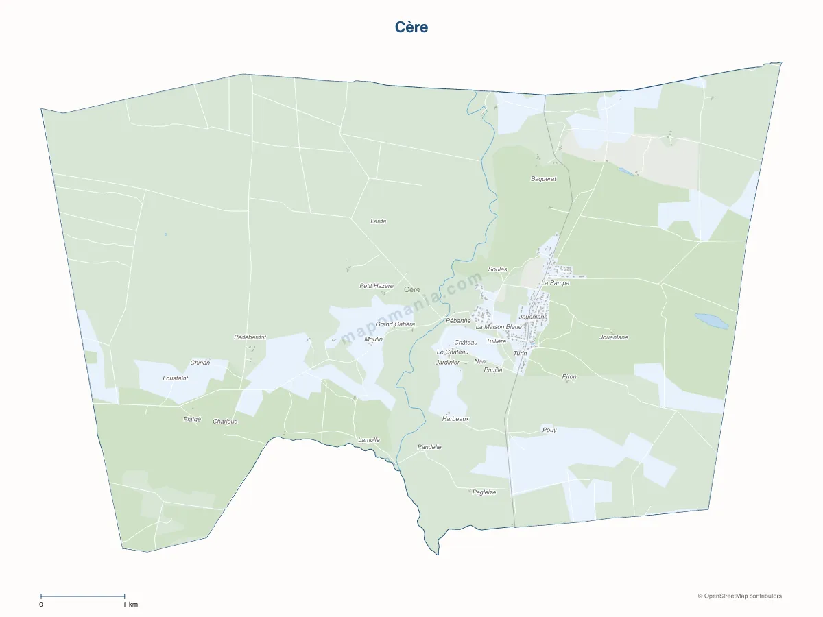 Carte de Cère à personnaliser