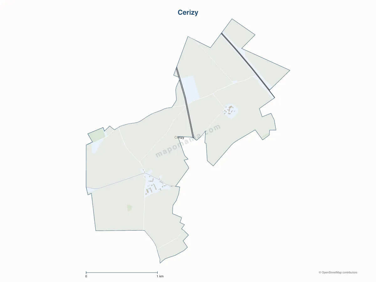 Carte de Cerizy à personnaliser