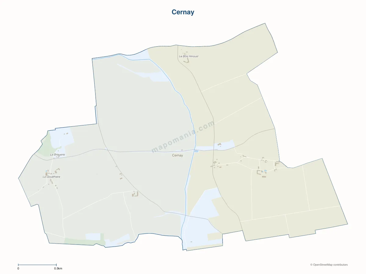 Carte de Cernay à personnaliser
