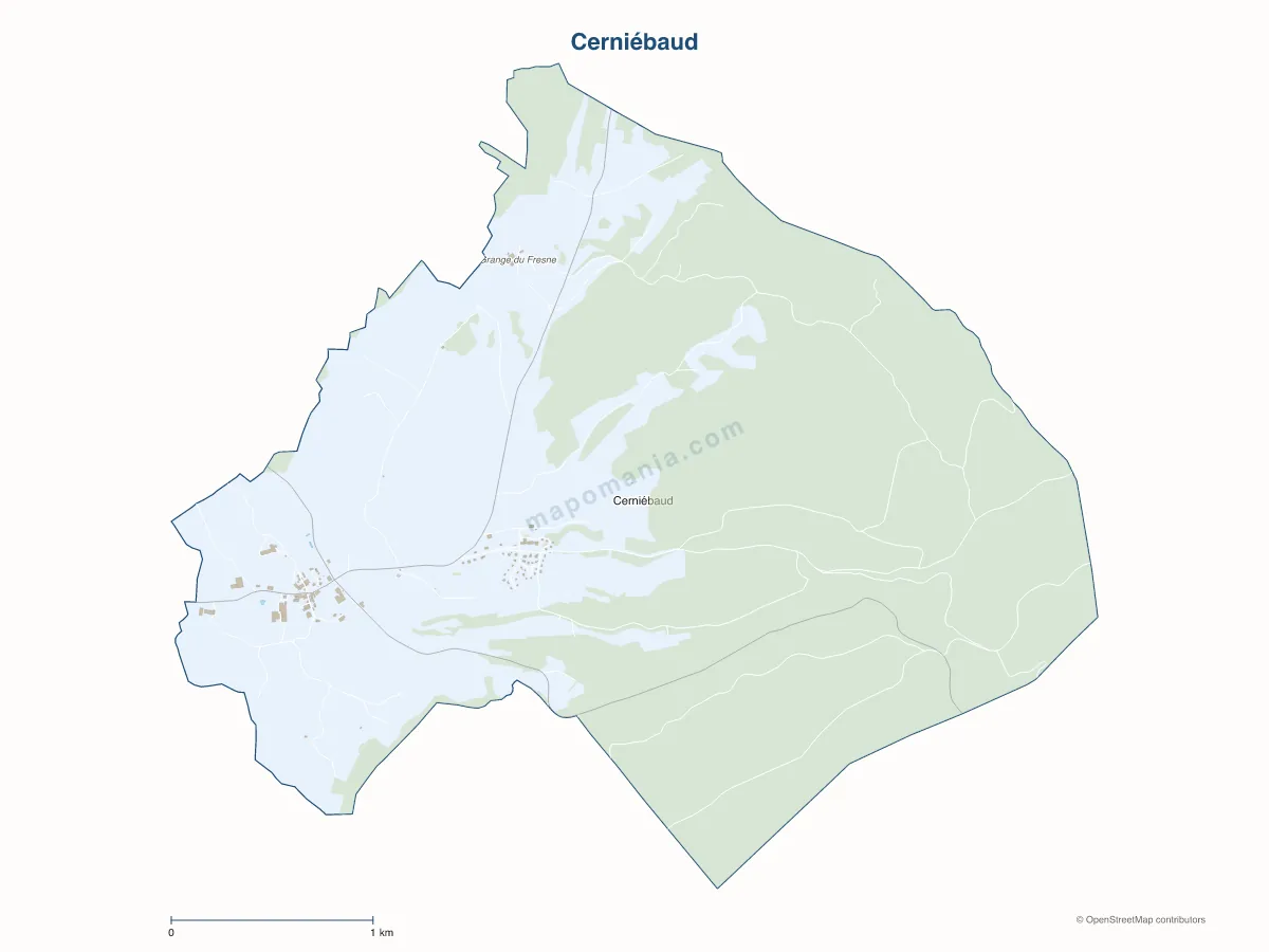 Carte de Cerniébaud à personnaliser