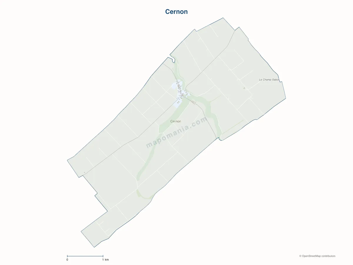 Carte de Cernon à personnaliser
