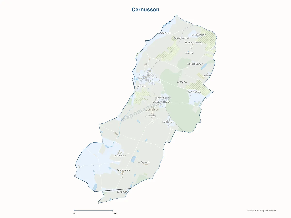 Carte de Cernusson à personnaliser