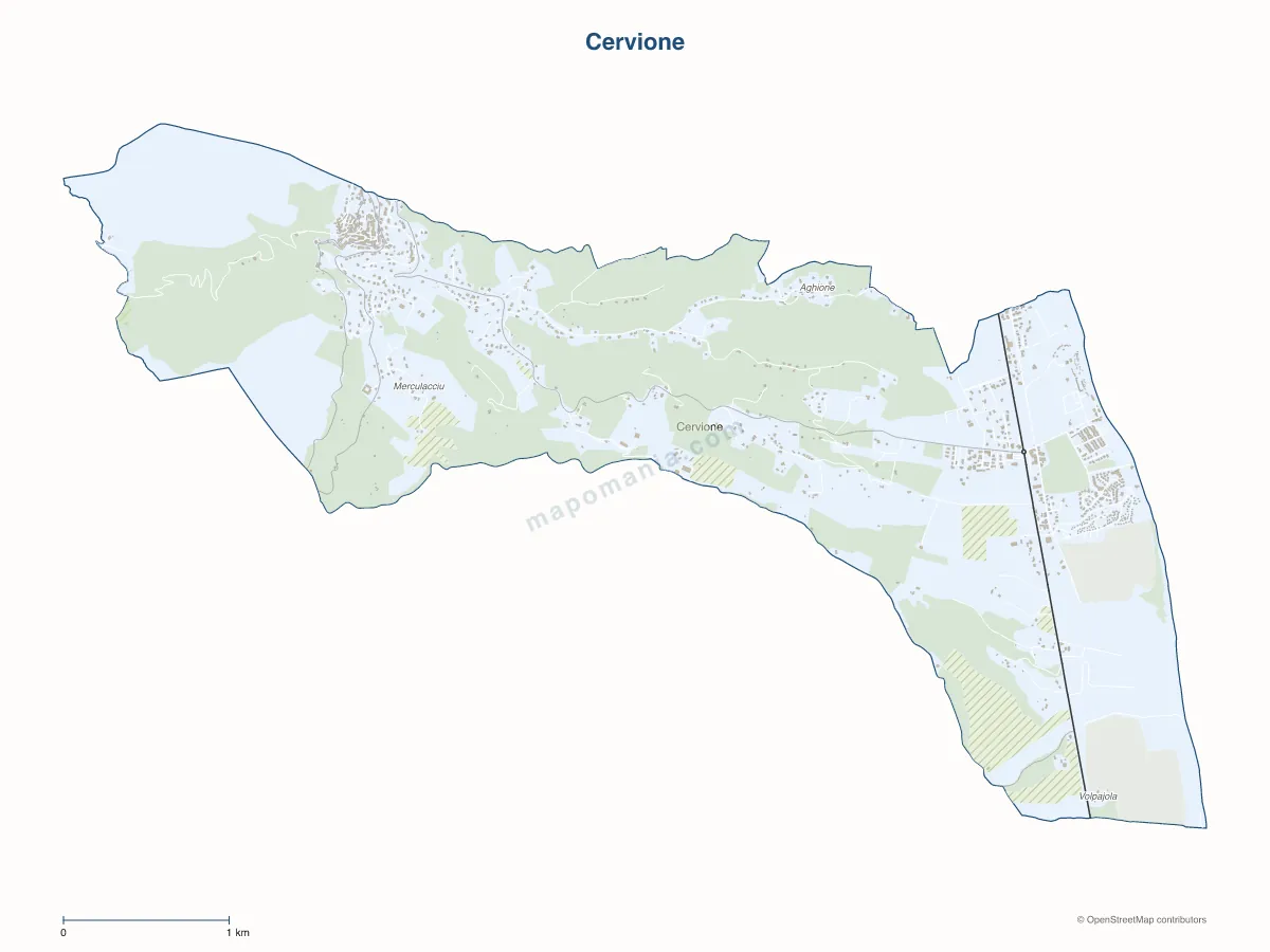 Carte de Cervione à personnaliser