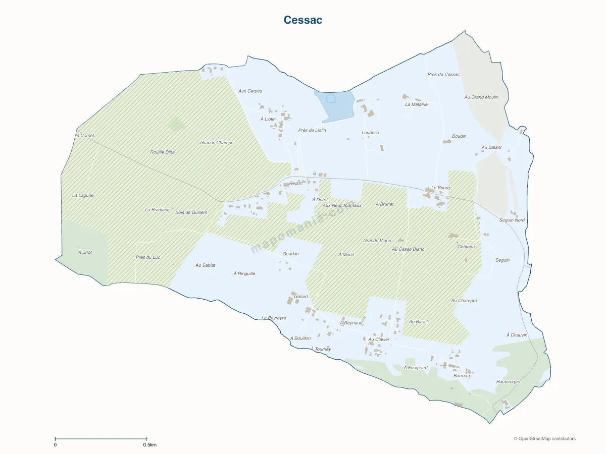 Carte de Cessac à personnaliser
