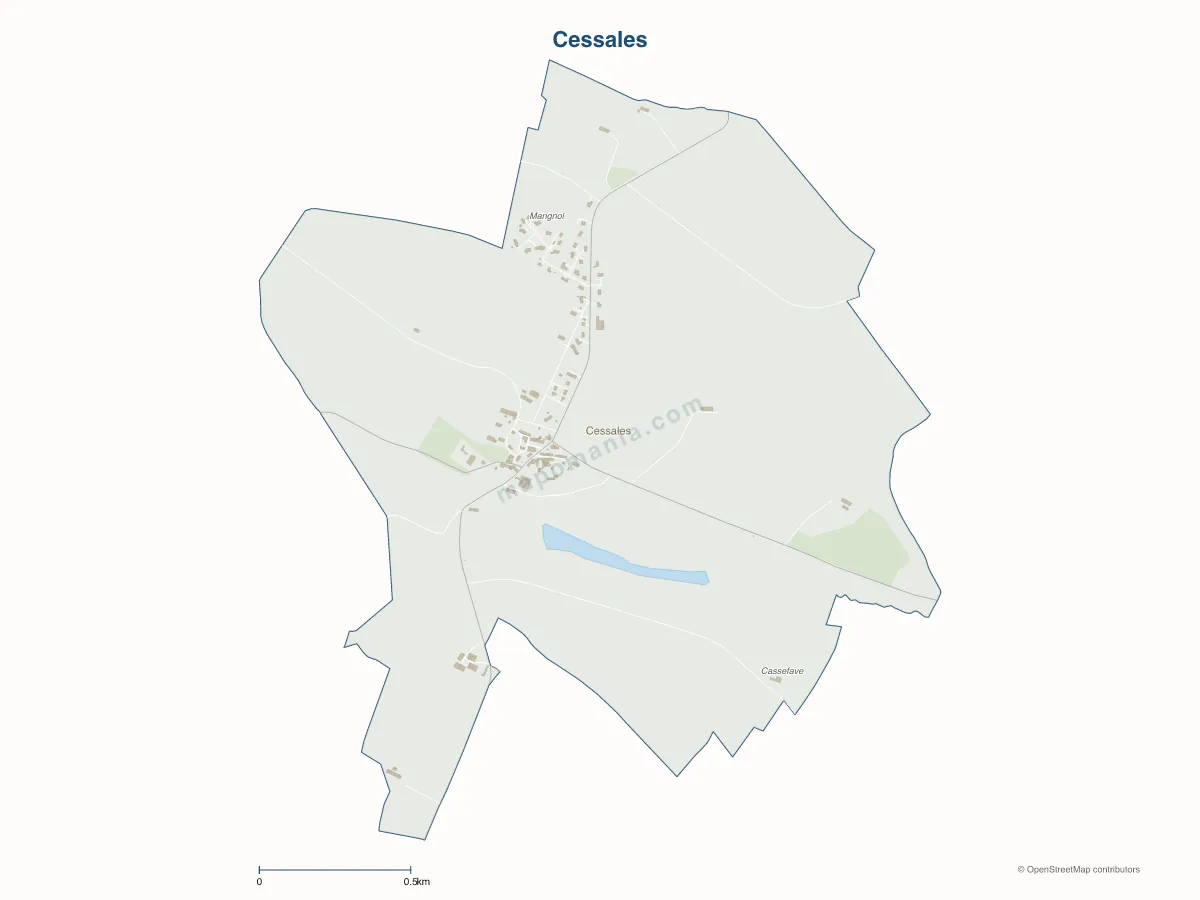 Carte de Cessales à personnaliser