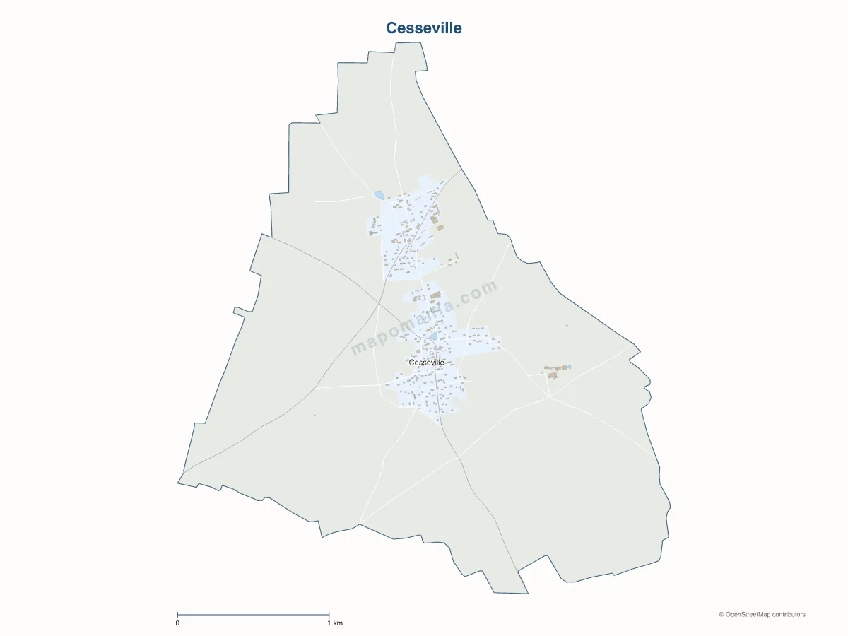 Carte de Cesseville à personnaliser